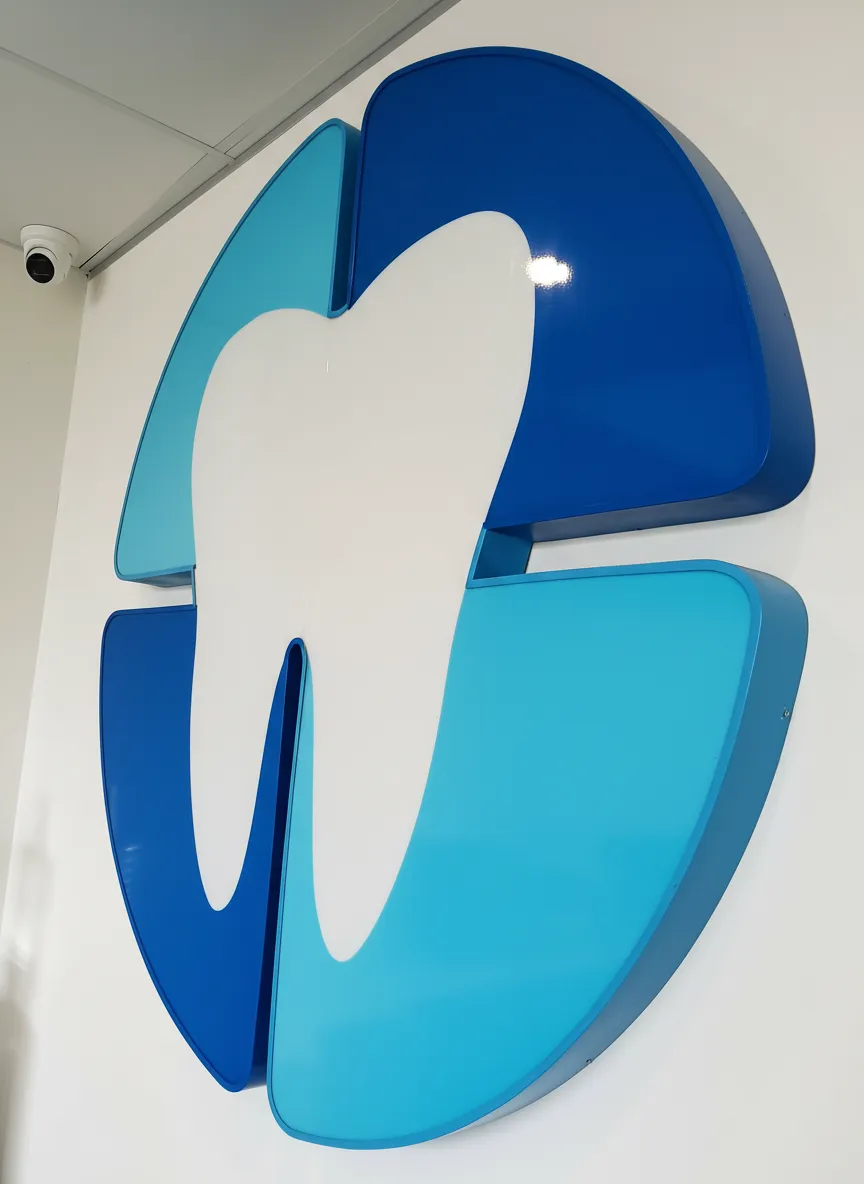 Compass Dental Care logo sign at practice entrance in Parap, Darwin